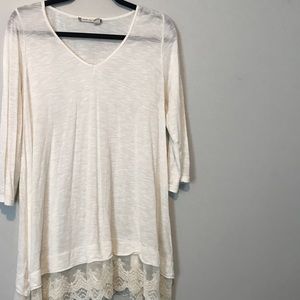 Chelsea & Violet | long sleeve cream tunic M